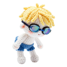 Crochet style swimmer adjusting goggles