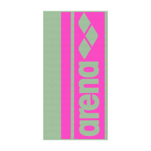 arena towel green pink