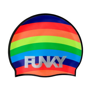 Funky Rainbowie Silicone Swimming Cap