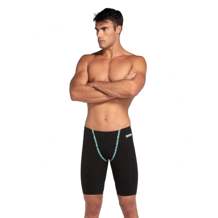 Arena Men's Powerskin PRIMO Jammer Black Teal Ness Swimwear