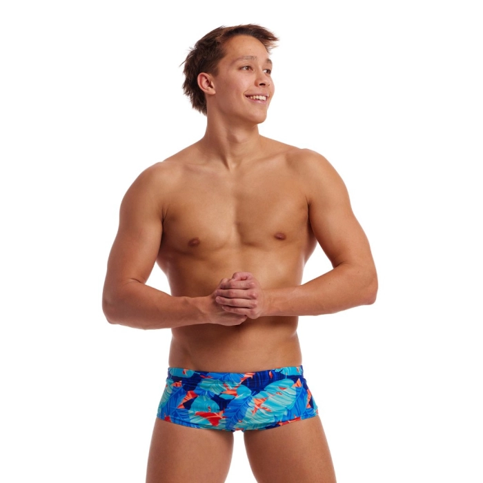 Funky Trunks Lotsa Leaves Mens Sidewinder Trunks | Ness Swimwear